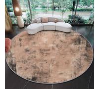 Générique Tapis Rond Rustique Vieilli Antique - Décoration Intérieure Flanelle Tapis Rond De Foyer D'entrée Lavable Antidérapant pour Salon Chambre Cuisine Balcon Bureau 120 cm, Rose