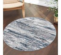 Générique Tapis Ronde,Motif Shabby Chic Abstrait Moderne, Gris, ø 150 cm,Tapis Chambre Decoratif Accessoires Aesthetic Exterieur Salon de Jardin