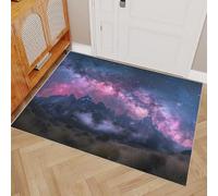Générique Tapis Salon 120X160 Motif Ciel Étoilé Et Montagne Enneigée Antidérapant Pile Courte Et Douce Lavable,Tapis Chambre Cuisine Moderne Décoration D'Intérieur,RKS203