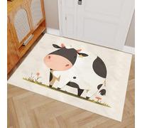 Générique Tapis Salon 160X230 Motif Vache Laitière Antidérapant Pile Courte Et Douce Lavable,Tapis Chambre Cuisine Moderne Décoration D'Intérieur,RKS1001