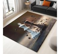 Générique Tapis Salon 160x230cm Lavable en Machine Tapis de Chambre Antidérapant Pièce d’échecs cassée 3D pour Manger, Bureau & Plus Durable & Écologiqu Poils Ras Moquette, Multicolore