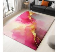 Générique Tapis Salon 180 x 240 cm Peinture À L’Encre D’Alcool Rose, Lavable en Machine Tapis de Chambre Antidérapant - pour Manger Bureau & Plus Durable Poils Ras Moquette