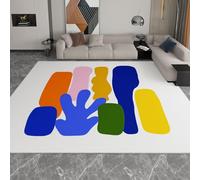 Générique Tapis Salon 60 x 90 cm, Tapis Lavables avec Dos Antidérapant, Moquette à Poils Courts Dessin Animé Formes Découpées en Papier pour Salon Chambre, Bureau & Plus Durable & Écologiqu, Couleur