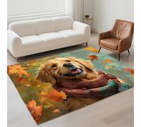 Générique Tapis Salon 60x90cm Dog Tapis de Couloir Chambre Moderne Lavable Antidérapant, Doux Pile Bouclée Petit Carpet pour Salon, Couloir, Salle à Manger, D'Entrée, Bureau 13-490