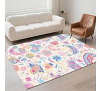 Générique Tapis Salon 70x140cm Colourful Tapis de Couloir Chambre Moderne Lavable Antidérapant, Doux Pile Bouclée Petit Carpet pour Salon, Couloir, Salle à Manger, D'Entrée, Bureau 13-530