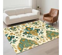 Générique Tapis Salon 90x150cm Classical Tapis de Couloir Chambre Moderne Lavable Antidérapant, Doux Pile Bouclée Grand Carpet pour Salon, Couloir, Salle à Manger, D'Entrée, Bureau 13-504