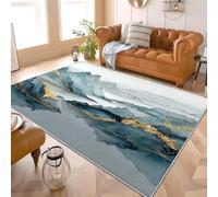 Générique Tapis Salon à Poils Courts Antidérapant Peinture De Style Chinois Paysage Art 80x150 cm Super Doux Decoration Maison Interieur Paillasso Bleu Lavable Machine Imprimés Doux Tapis
