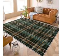 Générique Tapis Salon à Poils Courts Antidérapant ThèMe RéTro Style Britannique 120x180 cm Super Doux Decoration Maison Interieur Paillasso Vert Lavable Machine Imprimés Doux Tapis