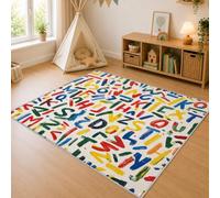 Générique Tapis Salon Alphabet Coloré 160x230 Grand Tapis Lettres Doodle