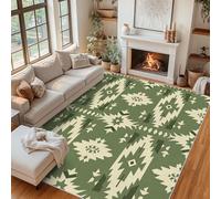 Générique Tapis Salon Amérindien, Tapis Sud-Ouest Aztèque, Poils Antidérapant Courts Doux Moquette pour Salon Chambre Bureau pour Un Nettoyage Facile 120x120 cm P-&32
