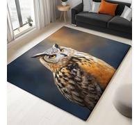 Générique Tapis Salon Animal Hibou Fantaisie Modèle 140 x 200 cm Lavable en Machine Super Doux et Antidérapant Tapis Décoratif Salon Doux Poil Court pour Chambre Adulte, Salle à Manger