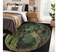 Générique Tapis Salon Arbre de Vie Paillasson Interieur Entree Mythologie Nordique 60x90 cm, Moquette de Sol Doux et Antiderapant à Poils Courts, Tapis Sol Décor à la Maison C&J103
