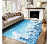 Générique Tapis Salon Architecture Urbaine Paillasson Interieur Entree Paysage Urbain Moderne 40x60 cm, Moquette de Sol Doux et Antiderapant à Poils Courts, Tapis Sol Décor À La Maison C12