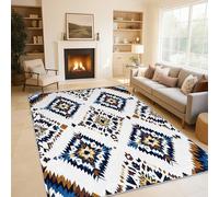 Générique Tapis Salon Aztèque, Tapis Navajo Amérindien, Poils Antidérapant Courts Doux Moquette pour Salon Chambre Bureau pour Un Nettoyage Facile 200x290 cm P-&99