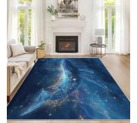 Générique Tapis Salon Baleine Fantastique, Constellation Étoilée Tapis Poil Ras Doux Antidérapant 50x80 cm pour Chambre Salle à Manger Bureau, Décoration d'intérieur