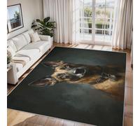 Générique Tapis Salon Berger Allemand, Tapis Chambre Berger Allemand, Doux Flanelle Poil Court 50x80 cm - Lavable Antidérapant Paillasson H-59