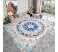 Générique Tapis Salon Bohème Mandala Floral Ethnique Modèle 80 x 150 cm Lavable en Machine Super Doux et Antidérapant Tapis Décoratif Salon Doux Poil Court pour Chambre Adulte, Salle à Manger