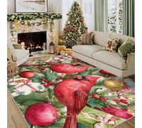 Générique Tapis Salon Cardinal, Tapis Baies de Houx, Poils Antidérapant Courts Doux Moquette pour Salon Chambre Bureau pour Un Nettoyage Facile 140 x 200 cm P-&20
