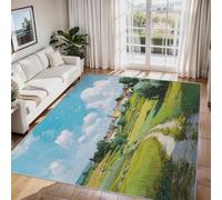 Générique Tapis Salon Chalet Campagne, Tapis Paysage Champêtre, Poils Antidérapant Courts Doux Moquette pour Salon Chambre Bureau pour Un Nettoyage Facile 200 x 300 cm P-&48