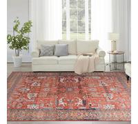 Générique Tapis Salon Chambre Commode Salle a Manger Cuisine Décoration Maison, Rouge Vintage Floral Traditional Pattern Bleu Vert Jaune,Multicolour,155 x 215 cm