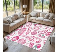 Générique Tapis Salon Dessert, Tapis Chambre Fruits Nourriture Gastronomique, Doux Flanelle Poil Court 60x110 cm - Lavable Antidérapant Paillasson H-45