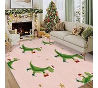 Générique Tapis Salon Dinosaure, Tapis Chambre Dino Dessin Animé Enfants, Doux Flanelle Poil Court 60x110 cm - Lavable Antidérapant Paillasson H-35