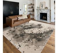 Générique Tapis Salon Dragon Peinture à L'encre, Grand Tapis Motif Dragon Créature Mythique Chinoise Chambre 240 x 340 cm, Antidérapant Lavable Doux à Poils Ras, Decoration Maison,Gris O-fd1