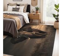 Générique Tapis Salon Éléphant, Tapis Chambre Faune Sauvage Afrique, Doux Flanelle Poil Court 80x150 cm - Lavable Antidérapant Paillasson H-72