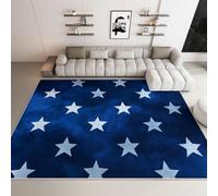 Générique Tapis Salon étoile Bleue à Cinq Branches 160x230cm Tapis Chambre Impression 3D Moderne, Moquette Antidérapant Lavable Machine, pour Salon Salle à Manger Bureau