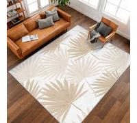 Générique Tapis Salon Feuille de Palmier, Tapis Feuille Botaniques, Poils Antidérapant Courts Doux Moquette pour Salon Chambre Bureau pour Un Nettoyage Facile 80 x 150 cm P-&115