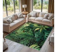 Générique Tapis Salon Feuilles de Palmier Monstera, Tapis Chambre Tropical Plante Botanique, Doux Flanelle Poil Court 60x110 cm - Lavable Antidérapant Paillasson H-16