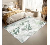Générique Tapis Salon Feuilles de Palmier, Tapis Plante Tropicale, Poils Antidérapant Courts Doux Moquette pour Salon Chambre Bureau pour Un Nettoyage Facile 160 x 230 cm P-&126
