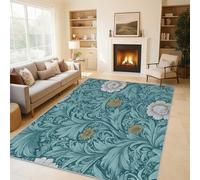 Générique Tapis Salon Fleur Vintage Paillasson Interieur Entree William Morris 40x60 cm, Moquette de Sol Doux et Antiderapant à Poils Courts, Tapis Sol Décor à La Maison C&J47