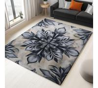 Générique Tapis Salon Floral Feuille Aquarelle Modèle 140 x 200 cm Lavable en Machine Super Doux et Antidérapant Tapis Décoratif Salon Doux Poil Court pour Chambre Adulte, Salle à Manger