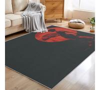 Générique Tapis Salon Geisha Japonais Paillasson Interieur Entree Soleil Rouge Japon 50x80 cm, Moquette de Sol Doux et Antiderapant à Poils Courts, Tapis Sol Décor à la Maison C&J102