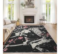 Générique Tapis Salon Geisha Japonaise, Anime Japonais Asiatique Oriental Tapis Poil Ras Doux Antidérapant 240x300cm pour Chambre Salle à Manger Bureau, Décoration d'intérieur