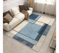 Générique Tapis Salon Géométrie Abstraite, Grand Tapis Motif Géométrique Bloc De Couleur Moderne Chambre 200 x 290 cm, Antidérapant Lavable Doux à Poils Ras, Decoration Maison W-Z5