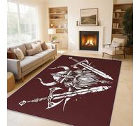 Générique Tapis Salon Guerrier Viking 140x200 cm, Tapis Épées Vikings pour Chambre, Moquette Antidérapant Lavable à Poils Ras, Paillasson Décor à La Maison C&J57