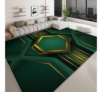 Générique Tapis Salon imprimé Style Moderne 60 x 90 cm, Tapis Chambre d'enfants Lavable - Coureur Chambre Vert Or géométrie Espace pour Salle à Manger Bureau Coureur antidérapant Salle à Manger