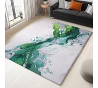 Générique Tapis Salon Lavable Bureau Entrée Adulte 100 x 150 cm, Doux Tapis Chambre Gris Léger Antidérapant Formes Modernes Abstraites Et Fluides Imprimé Rectangle Poil Court