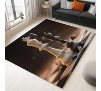 Générique Tapis Salon Lavable Échecs 160x230 cm Tapis Impression 3D pour Chambre de Fille - Poil Ras de Salle a Manger Crèche Salle de Jeux