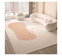Générique Tapis Salon Lavable Et Antidérapant en Velours De Cristal, Tapis D'espace Abstrait Moderne, for La Décoration De Sol De Salon, Chambre À Coucher, Bureau Et Hôtel(Orange Pink,200x300cm)