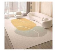 Générique Tapis Salon Lavable Et Antidérapant en Velours De Cristal, Tapis D'espace Abstrait Moderne, for La Décoration De Sol De Salon, Chambre À Coucher, Bureau Et Hôtel(Yellow,200x300cm)