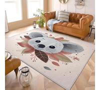 Générique Tapis Salon Lavable Machine 80x150 cm Gros Plan d'un Koala Animal Moderne Tapis Décoratif Résistant Antidérapant Gris pour Salle Manger Cuisine Salon Canapé Chambre Enfants