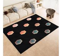 Générique Tapis Salon Lavable Motif en nid d'abeille, Devant evier Tapis Style visuel 3D Cool et Lumineux pour Gamer à Poils Courts, Lavable, antidérapant, Motif Floral, Bureau, décoration 160x230cm