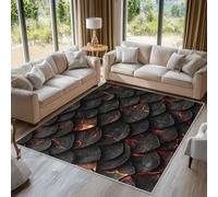 Générique Tapis Salon Lave Paillasson Interieur Entree Dragon Scale 60x90 cm, Moquette de Sol Doux et Antiderapant à Poils Courts, Tapis Sol Décor à La Maison C24