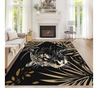Générique Tapis Salon Léopard 200x300 cm, Tapis Safari Guépard pour Chambre, Moquette Antidérapant Lavable à Poils Ras, Décor à la Maison C&J91