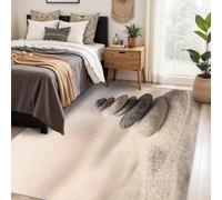 Générique Tapis Salon Méditation, Grand Tapis Motif Pierre Zen Spa Chambre 200 x 200 cm, Antidérapant Lavable Doux à Poils Ras, Decoration Maison, Gris O-fd3