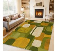 Générique Tapis Salon Milieu du Siècle, Tapis Géométrique Abstrait, Poils Antidérapant Courts Doux Moquette pour Salon Chambre Bureau pour Un Nettoyage Facile 240 x 340 cm P-&69