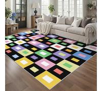 Générique Tapis Salon Minimalisme Moderne 200x300 cm, Tapis Motif Géométrique Rétro Années 90 Antidérapant Poils Ras Doux Lavable pour Chambre, Moquette Décoration Intérieure QAZ93